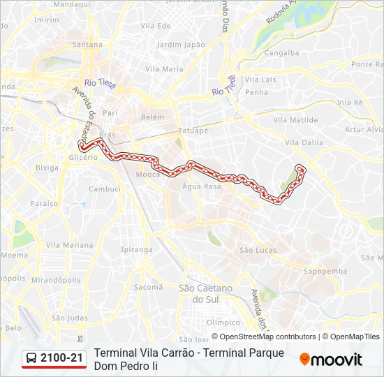 2100-21 Bus Line Map