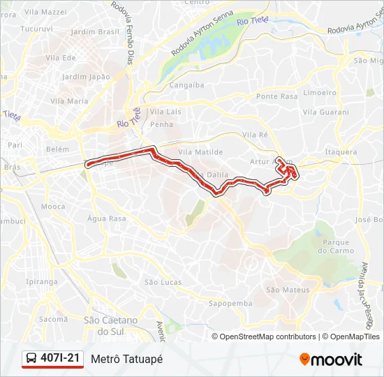 407I-21 Bus Line Map