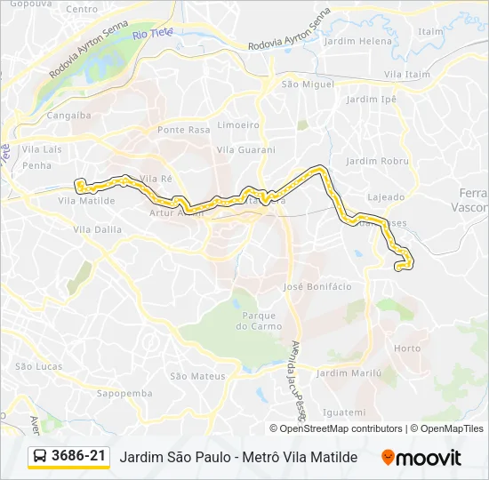 3686-21 Bus Line Map
