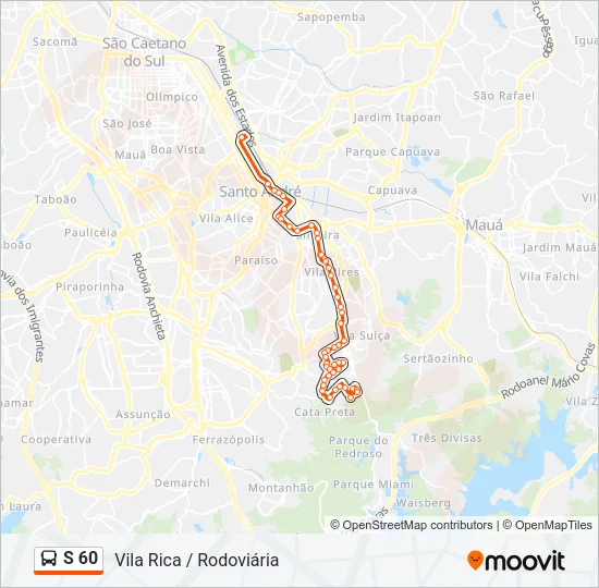 S 60 Bus Line Map