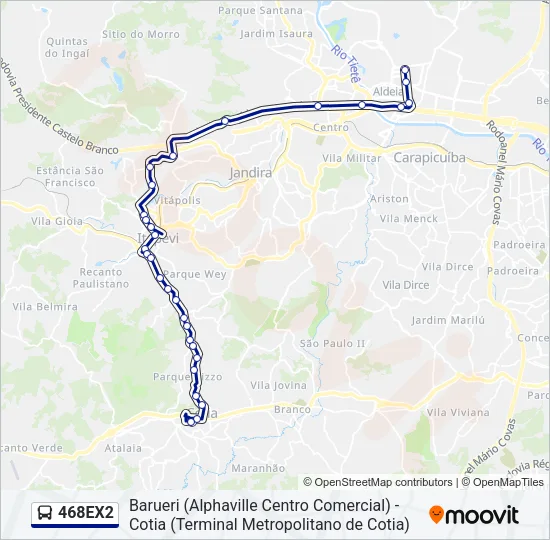 468EX2 Bus Line Map