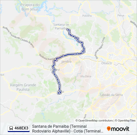468EX3 Bus Line Map