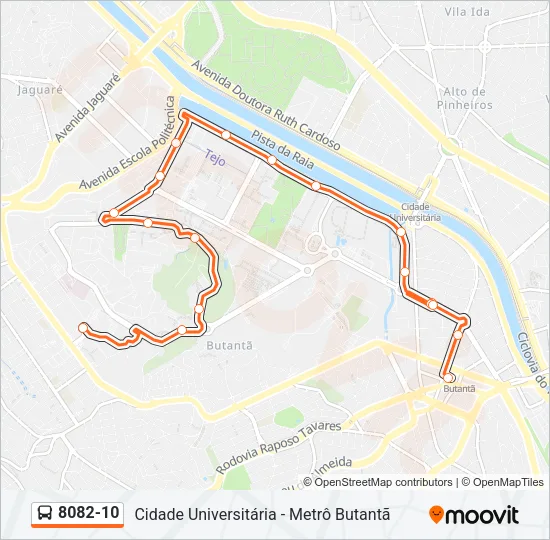 8082-10 Bus Line Map