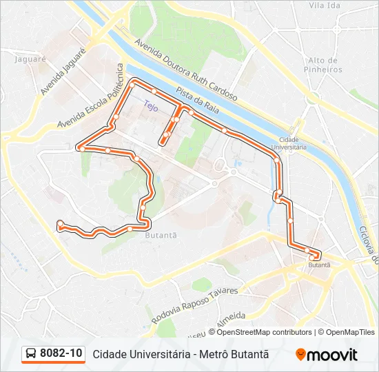 8082-10 Bus Line Map