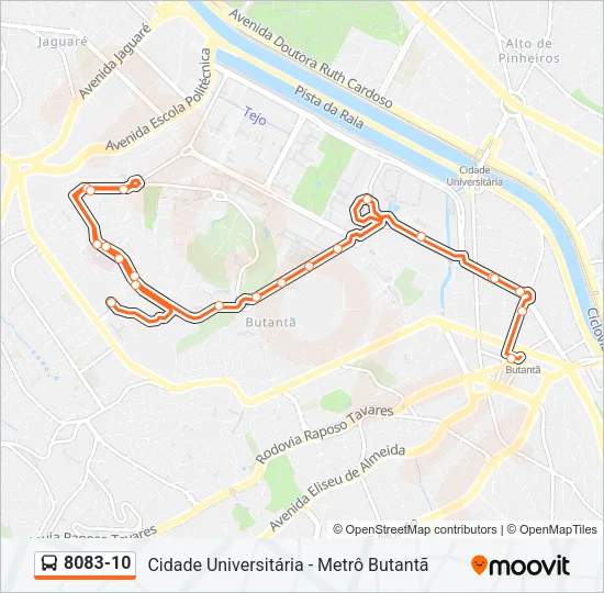 8083-10 Bus Line Map