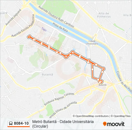 8084-10 Bus Line Map
