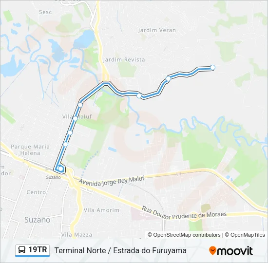 19TR Bus Line Map