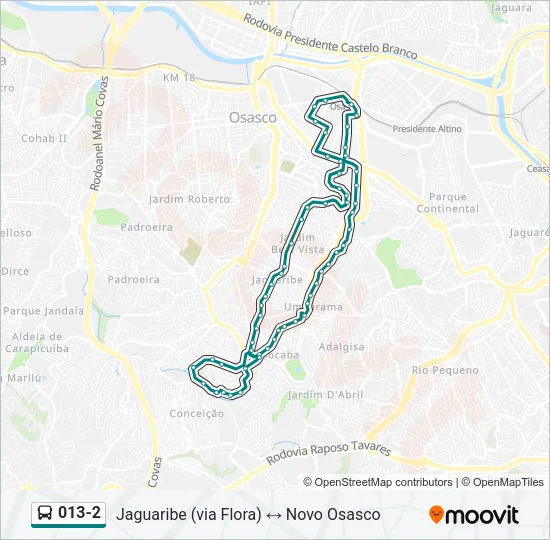 013-2 Bus Line Map