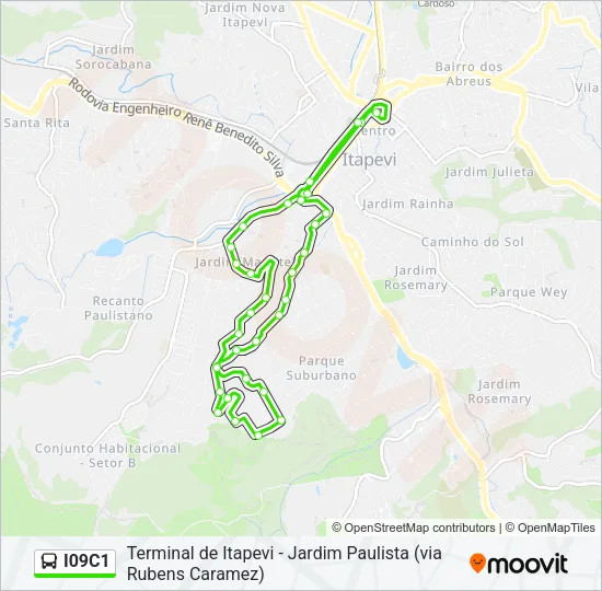 I09C1 Bus Line Map