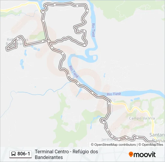 806-1 Bus Line Map