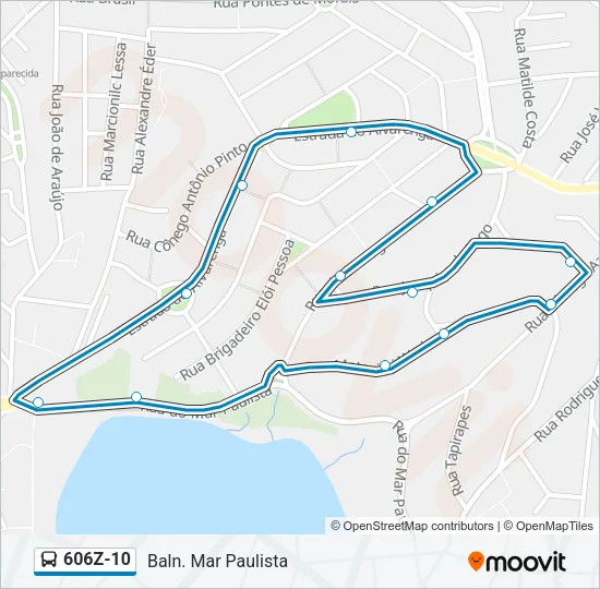 606Z-10 Bus Line Map