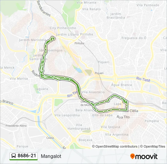 8686-21 Bus Line Map