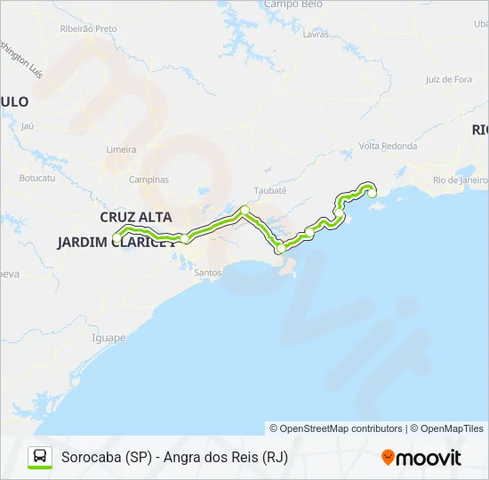 FLIXBUS BR0104 Bus Line Map
