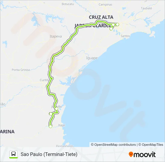FLIXBUS BRN0206 Bus Line Map