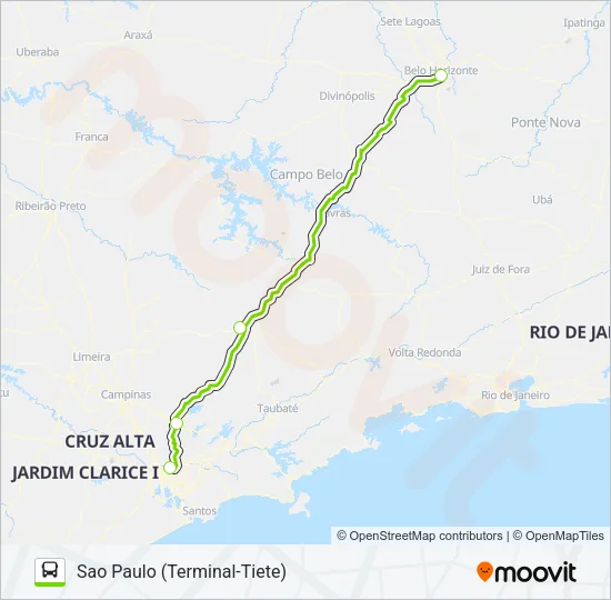 FLIXBUS BRN0301 Bus Line Map