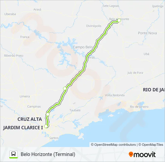 FLIXBUS BRN0301 Bus Line Map