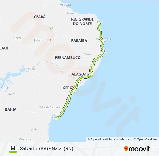 FLIXBUS BRN1005 Bus Line Map