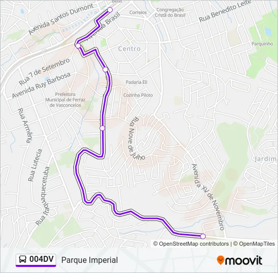 004DV Bus Line Map