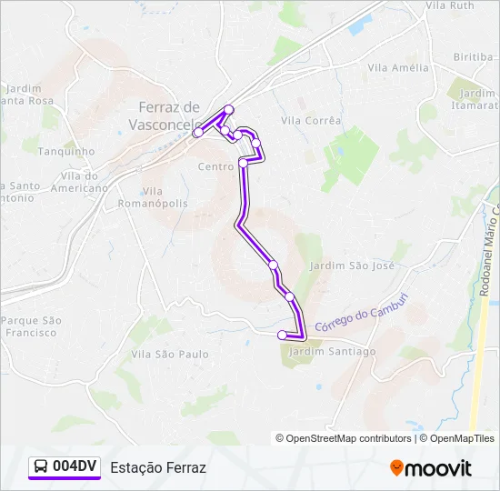004DV Bus Line Map