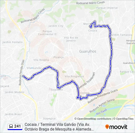 241 Bus Line Map