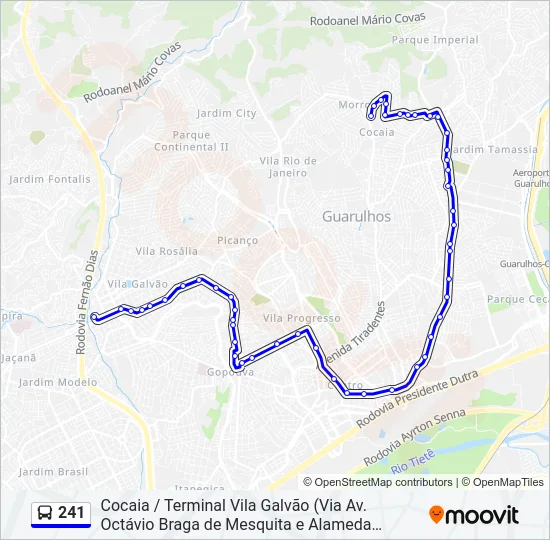 241 Bus Line Map