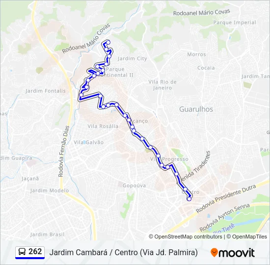262 Bus Line Map