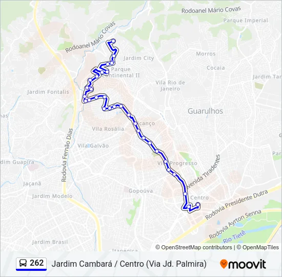 262 Bus Line Map