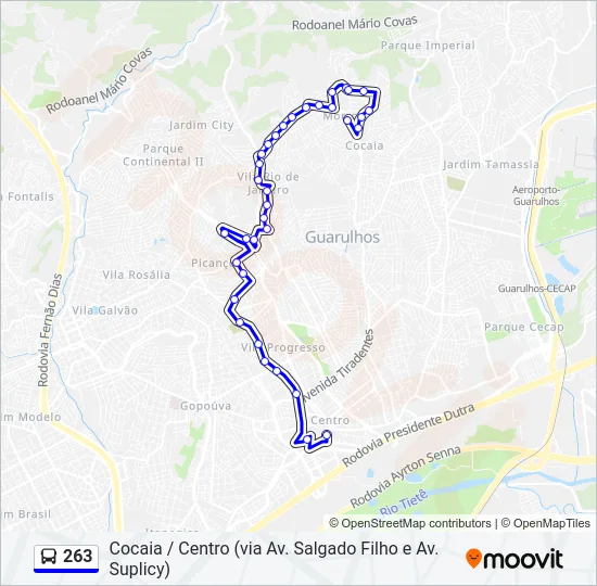 263 Bus Line Map