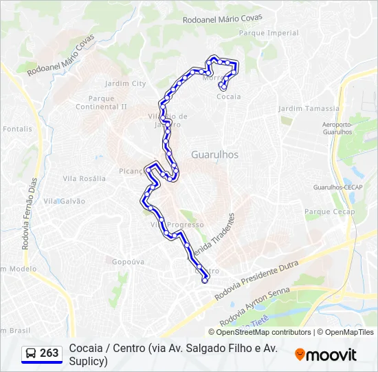 263 Bus Line Map