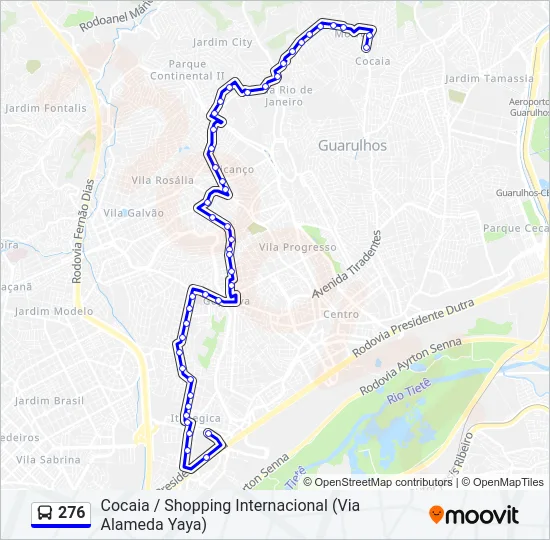 276 Bus Line Map