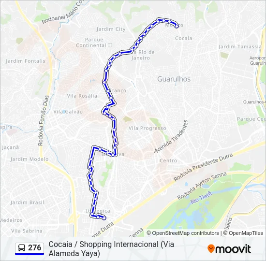 276 Bus Line Map