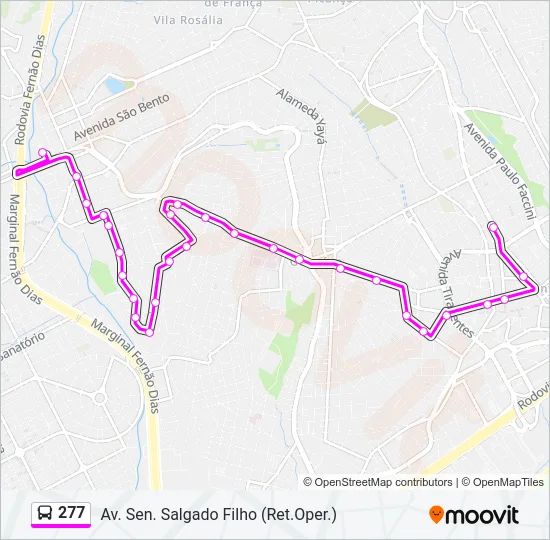 277 Bus Line Map