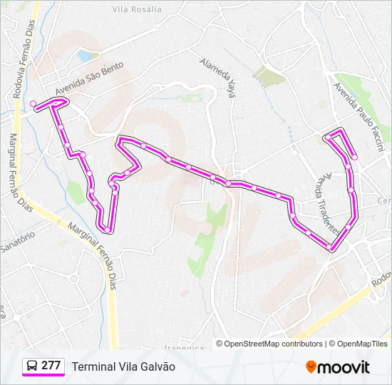 277 Bus Line Map