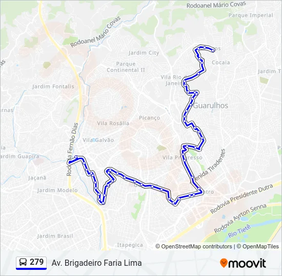 279 Bus Line Map