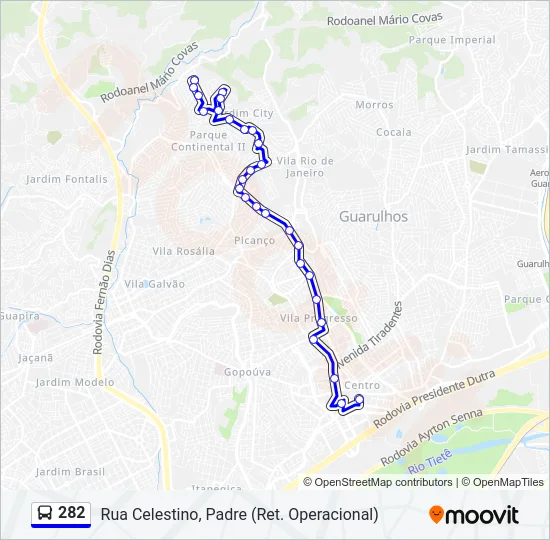282 Bus Line Map