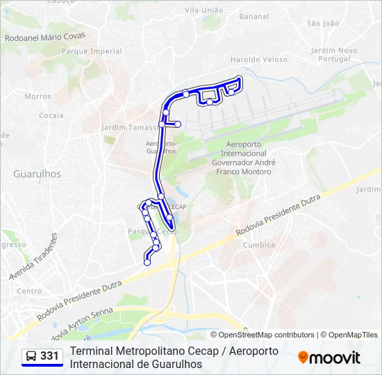 331 Bus Line Map