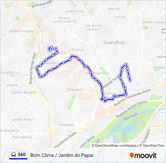 360 Bus Line Map