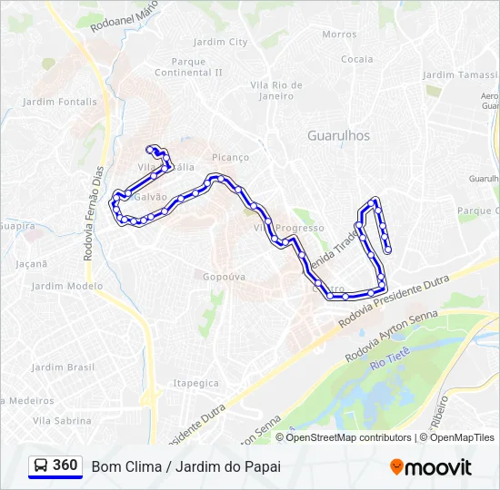360 Bus Line Map