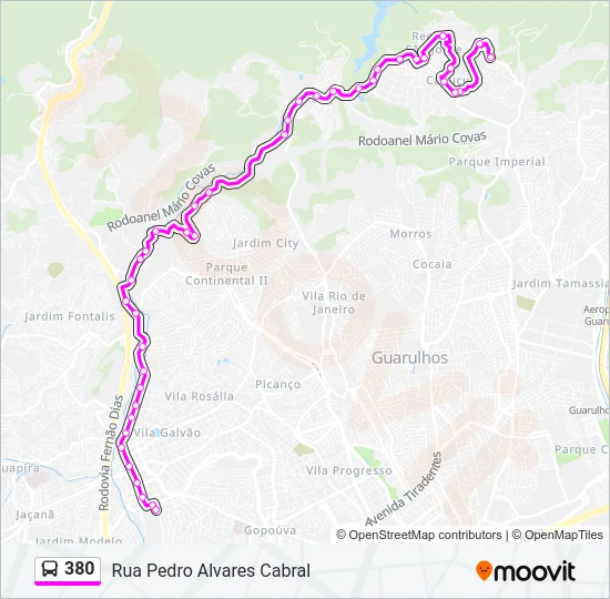 380 Bus Line Map
