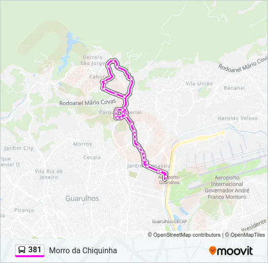 381 Bus Line Map