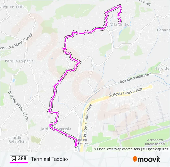 388 Bus Line Map