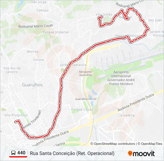 440 Bus Line Map