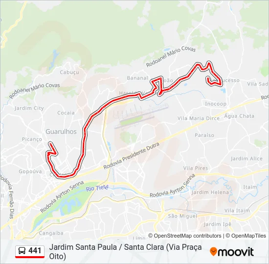 441 Bus Line Map