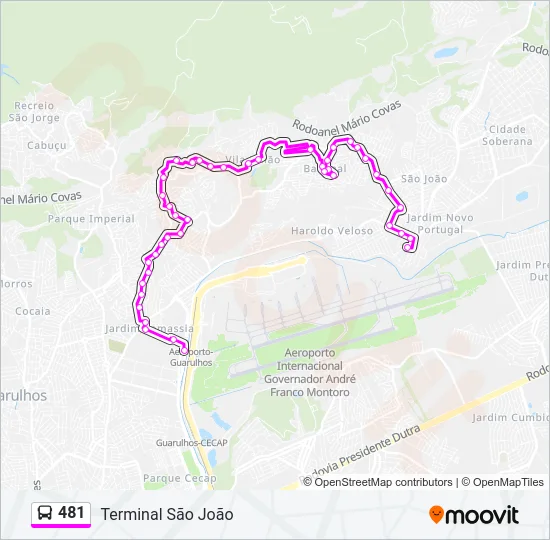 481 Bus Line Map