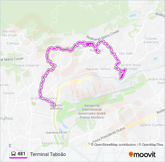 481 Bus Line Map