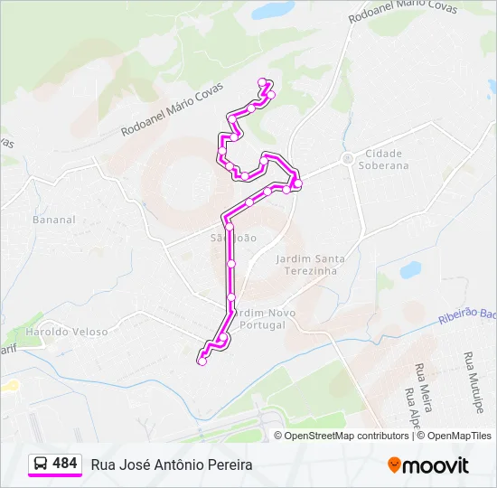 484 Bus Line Map