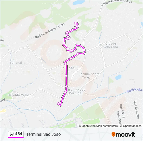 484 Bus Line Map