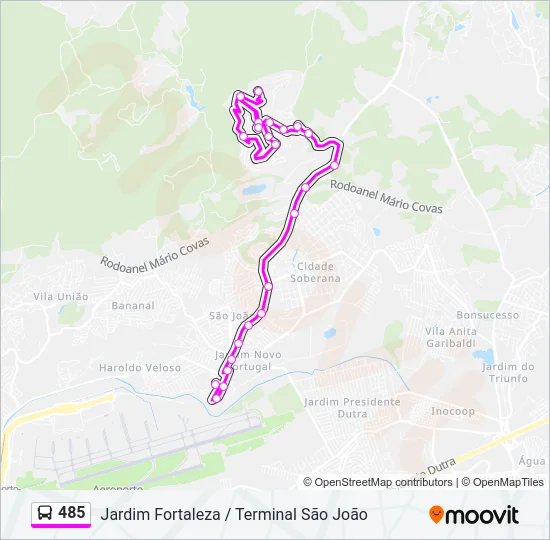 485 Bus Line Map