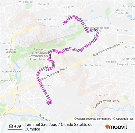 489 Bus Line Map