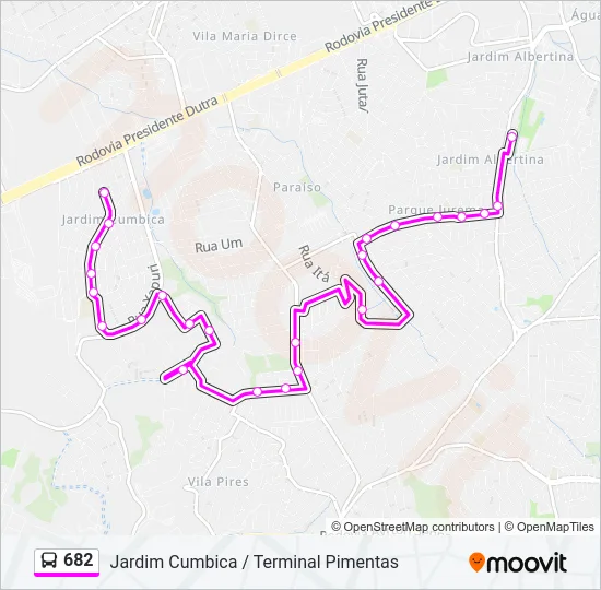 682 Bus Line Map